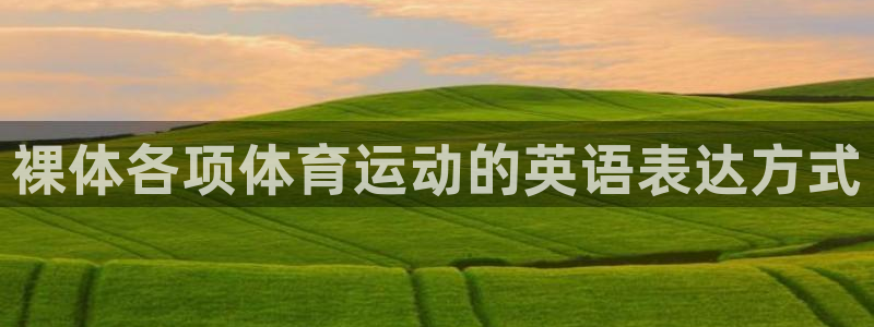 裸体各项体育运动的英语表达方式